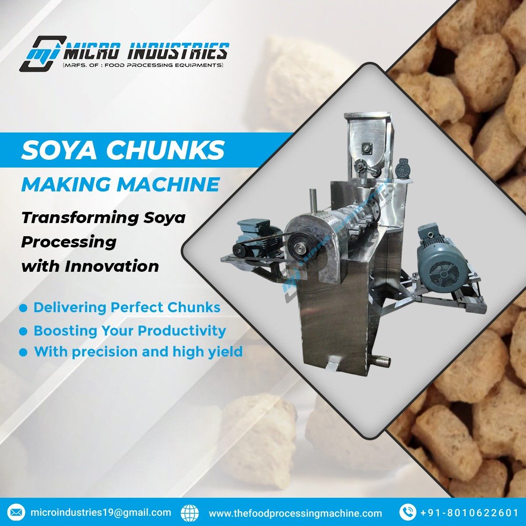 Soya Chunks Making Machine Manufacturer in Delhi Noida – Micro Industries