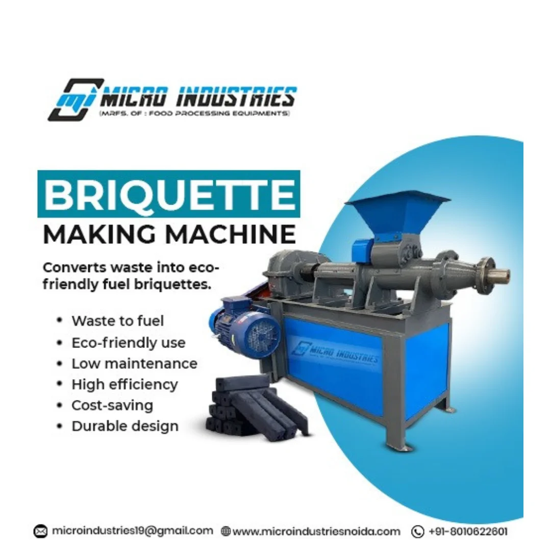 Automatic Briquette Making Machine Price in Ghaziabad – Micro Industries Noida