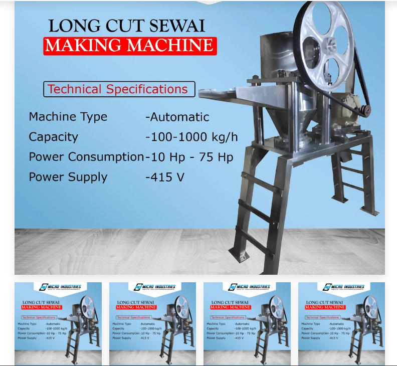 Long Cut Sewai Making Machine Manufacturer Near Me – Micro Industries Noida